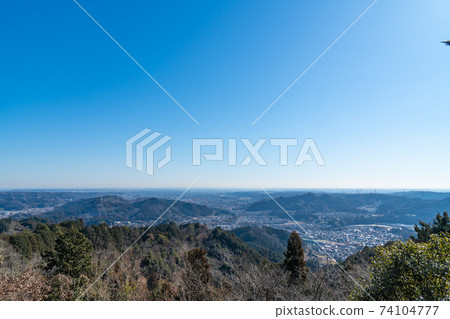 View from the eastern store of Mt. Konpira (Akiruno, Tokyo) 74104777