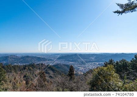 View from the eastern store of Mt. Konpira (Akiruno, Tokyo) 74104780
