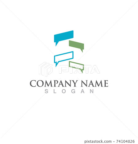 Speech bubble icon Logo template vector Speech bubble icon Logo template vector 74104826