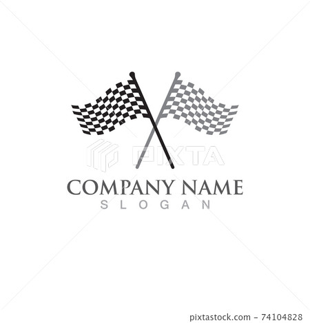 Race flag logo and symbol vector image Race flag logo and symbol vector image 74104828
