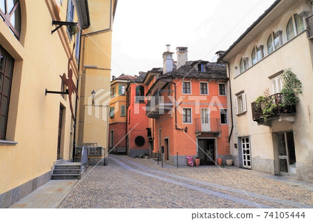 Domodossola Old Town Townscape (Italy) 74105444