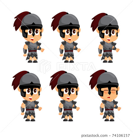 Spartan Cartoon Idle Game Character Animation... - Stock Illustration  [74106157] - PIXTA
