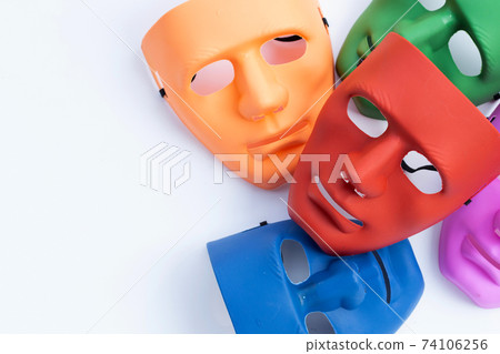 Face masks on white background. Face masks on white background. 74106256