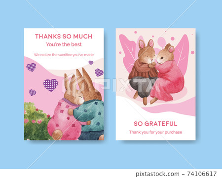 Card template with paradise love concept design watercolor vector illustration Card template with paradise love concept design watercolor vector illustration 74106617