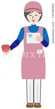 A woman with an apple A woman with an apple 74106908