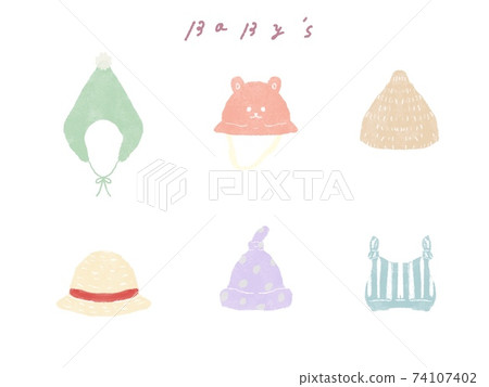 Baby hat illustration Baby hat illustration 74107402