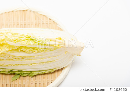 Cut Chinese cabbage on the colander Cut Chinese cabbage on the colander 74108660