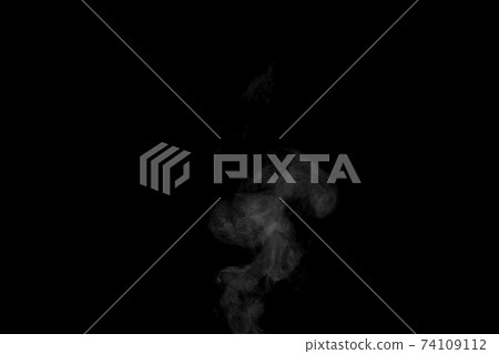 蒸汽，蒸汽，蒸汽，黑色背景上採取的煙 74109112
