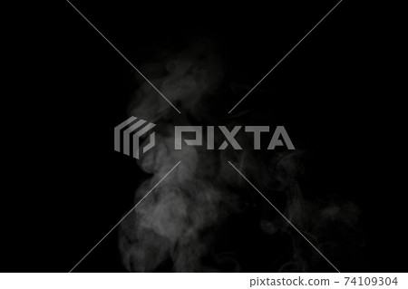 Steam, steam, steam, smoke taken on a black background 74109304
