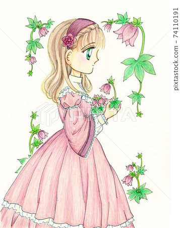 Flowers and Girls Renten Rose (Christmas Rose) Mid-19th Century Hand-painted 74110191