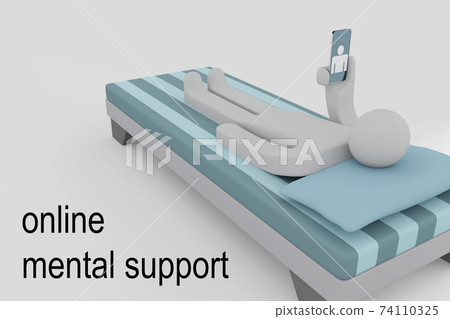 Online Mental Support concept 74110325