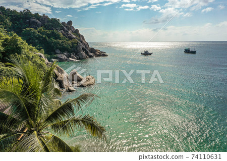 Aerial view of Koh Tao, Samui Province, Thailand, South east Asia 74110631
