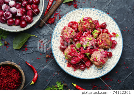 Syrian kyufta with cherry 74112261
