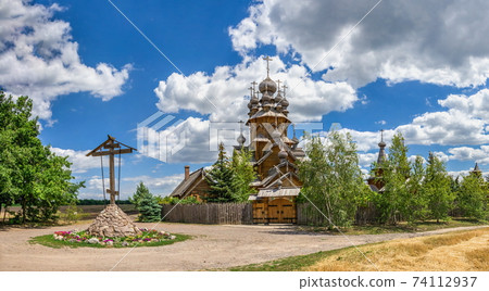 Wooden All Saints skete in Svyatogorsk, Ukraine Wooden All Saints skete in Svyatogorsk, Ukraine 74112937