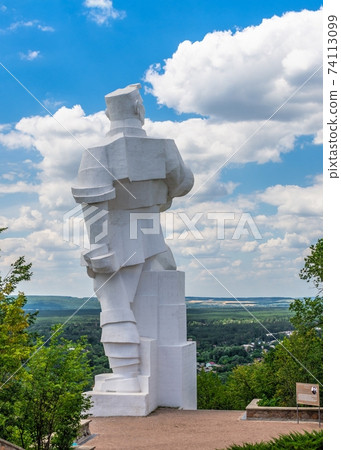 Monument to Artem over the Svyatogorsk Lavra in Ukraine 74113099
