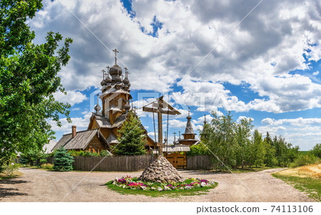 Wooden All Saints skete in Svyatogorsk, Ukraine 74113106