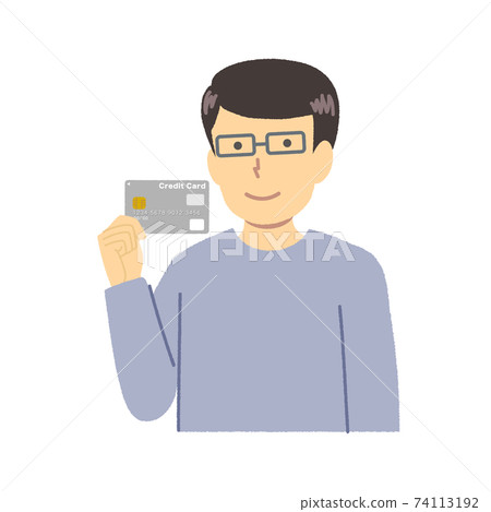 一個人的插圖/信用卡 一個人的插圖/信用卡 74113192