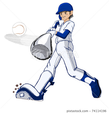 Baseball full swing home run contact 34 Baseball full swing home run contact 34 74114196