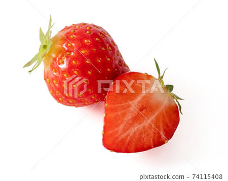 Strawberry isolated on white with clipping path Strawberry isolated on white with clipping path 74115408