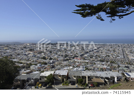 San Francisco Sunset Area Cityscape: From Grandview Park San Francisco Sunset Area Cityscape: From Grandview Park 74115945