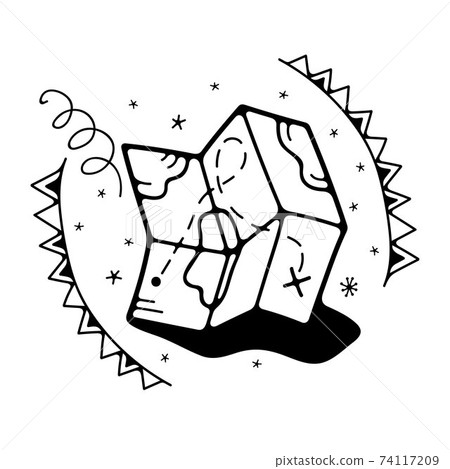 Vector illustration with a map. Isolated on a white background. Cute doodle illustrations. Vector illustration with a map. Isolated on a white background. Cute doodle illustrations. 74117209