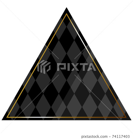 Triangular frame black & gold diamond pattern on the entire surface Triangular frame black & gold diamond pattern on the entire surface 74117403