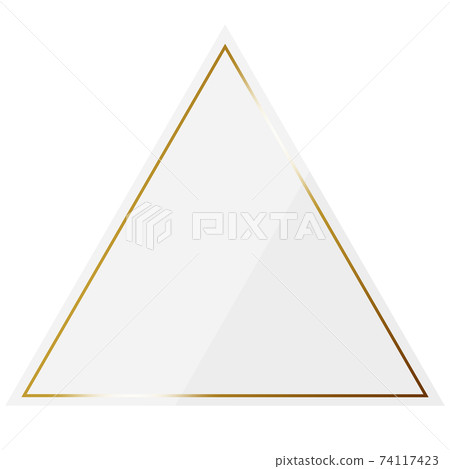 Triangular frame white & gold - Stock Illustration [74117423] - PIXTA
