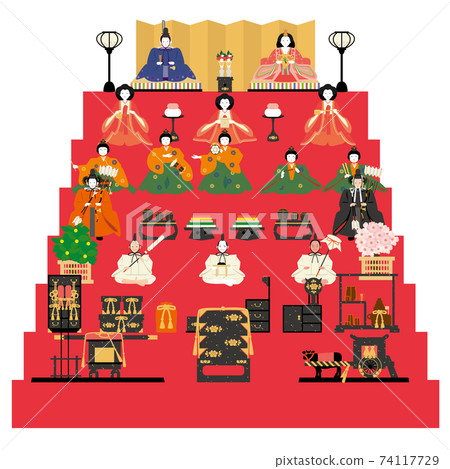 Hinamatsuri Hina doll 7-tiered decoration Hinamatsuri Hina doll 7-tiered decoration 74117729