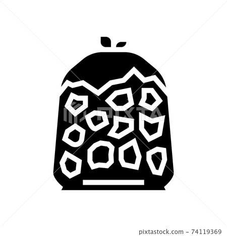 bag stone glyph icon vector illustration bag stone glyph icon vector illustration 74119369