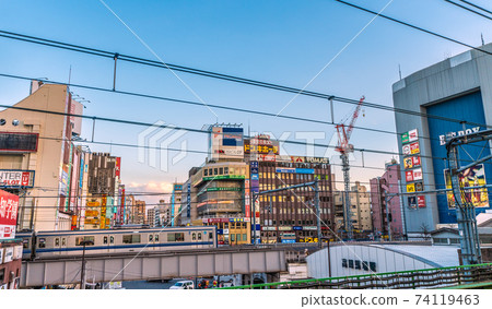 View of Tokyo Townscape in Takadanobaba Station in Japan 74119463