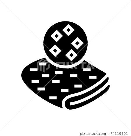 satin fabric glyph icon vector illustration 74119501