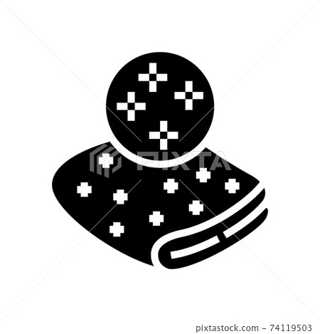 silk fabric glyph icon vector illustration silk fabric glyph icon vector illustration 74119503