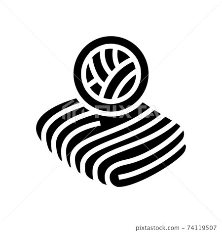 velvet fabric glyph icon vector illustration 74119507