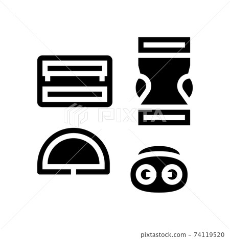 buckles clothes accessories glyph icon vector illustration buckles clothes accessories glyph icon vector illustration 74119520