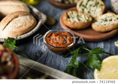 vegan sobrasada, made with sweet potato vegan sobrasada, made with sweet potato 74119568