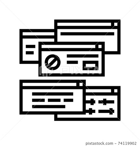 computer customization line icon vector illustration 74119902