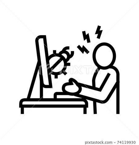 sysadmin fixing debug line icon vector illustration 74119930
