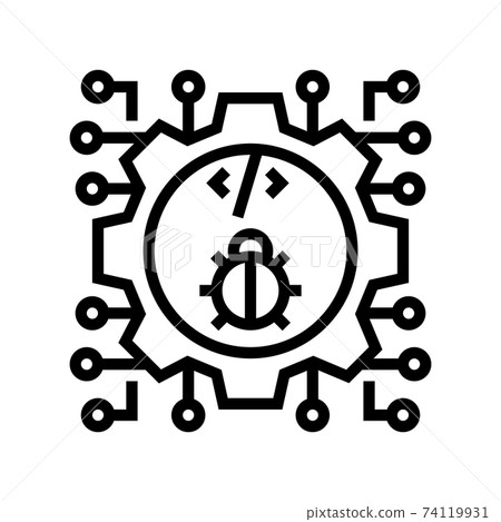 development debug line icon vector illustration - Stock Illustration ...