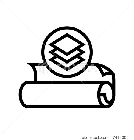 multilayer fabric line icon vector illustration 74120001