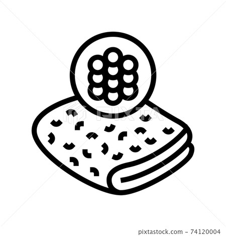 acrylic fabric line icon vector illustration 74120004