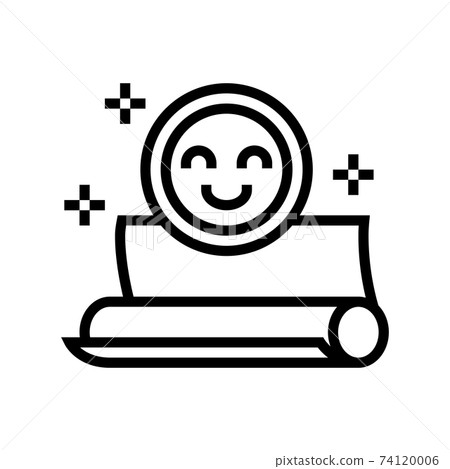 textile roll line icon vector illustration 74120006