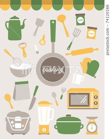 Kitchen set icon 74120166