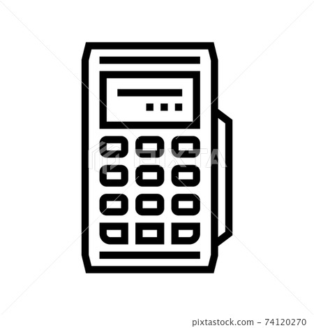 modile pos terminal gadget line icon vector illustration modile pos terminal gadget line icon vector illustration 74120270