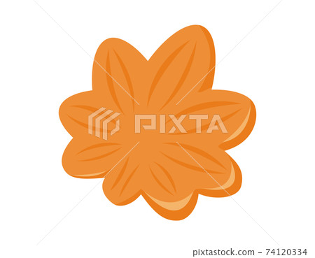 Momiji manju vector illustration Japanese sweets 74120334