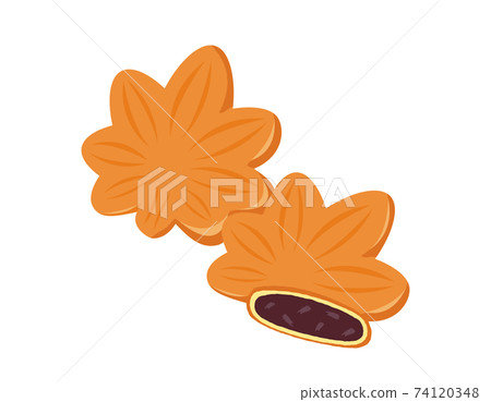 Momiji manju vector illustration Japanese sweets Momiji manju vector illustration Japanese sweets 74120348