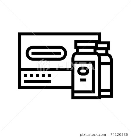 liquid probiotics line icon vector illustration 74120386