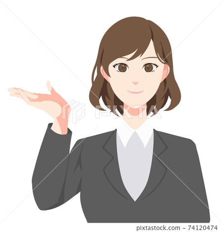 穿西裝指導的女商人 74120474