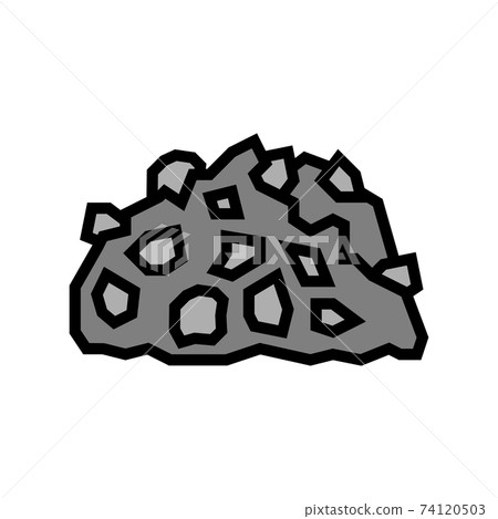 gravel stone color icon vector illustration gravel stone color icon vector illustration 74120503