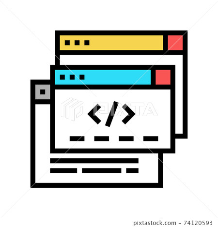 code windows color icon vector illustration code windows color icon vector illustration 74120593