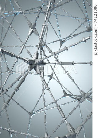 Futuristic abstract background. Neural network. Modern illustration. 3D Futuristic abstract background. Neural network. Modern illustration. 3D 74121096